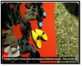 #PakistanEconomicCrisis: Pakistan: 20 pairs of shoes   stolen from mosque in Parliament complex. #FailedStatePak #MilanInter #PakistanIranTogether #EarthDay #GalxeID #WWERaw #CELINExDANIELLE Full Video Islamabad #T20WorldCup #BushraBibi
