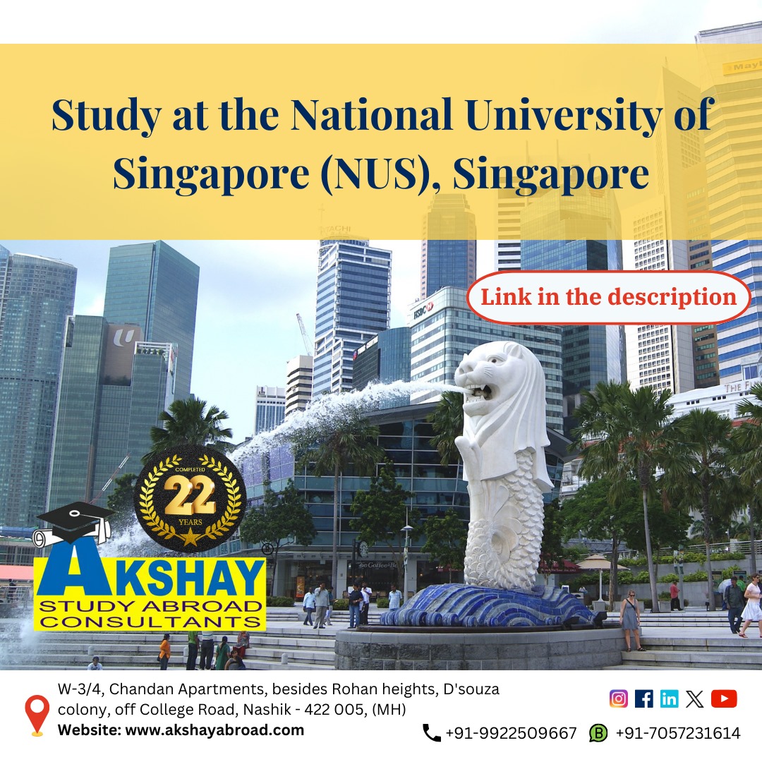 Experience excellence at the National University of Singapore (NUS)! 🌟 Dive into a world of opportunities and academic brilliance. 

Read the full article: akshayabroad.com/blog-single.ph…

#NUS #StudyAbroad #HigherEd #AkshayStudyAbroad #Nashik