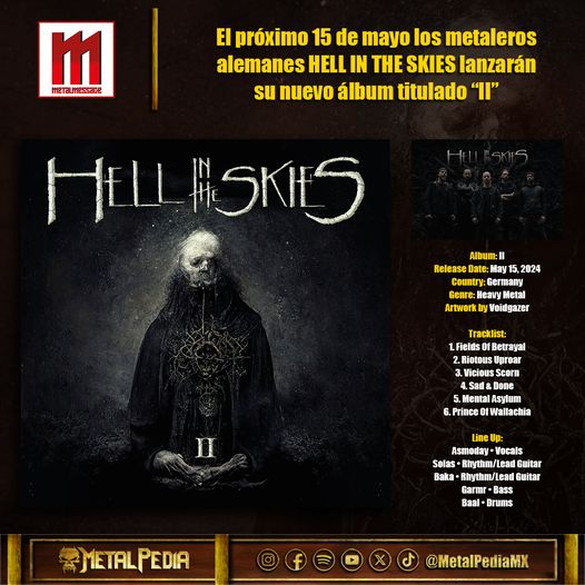 metalmessage's tweet image. Swamp Metal … with a touch of evilness!
𝐻𝐸𝐿𝐿 𝐼𝒩 𝒯𝐻𝐸 𝒮𝒦𝐼𝐸𝒮 • 🇩🇪 • Heavy 𝙼𝚎𝚝𝚊𝚕 • 𝕰𝖘𝖙. 2017 • @HITS_bandpage • #hellintheskies
🎶 FFO: 
Black Sabbath, Alice In Chains, Armored Saint

𝖁𝖎𝖉𝖊𝖔
"Vicious Scorn"
youtu.be/DleXwyi-bXU

thx @MetalPediaMX