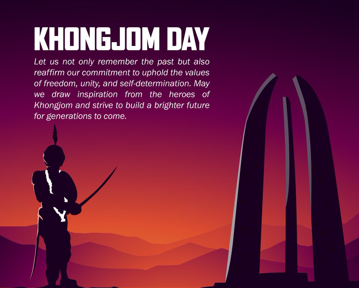 meiteiheritage's tweet photo. 🙏 On this day 1891, our brave forefathers fought valiantly for our land and values against the mighty British at the Battle of #Khongjom. 

❤️ Their unwavering spirit in the face of adversity for the idea of #Manipur serves as a beacon of inspiration for us all. Today, we pay our respect and honour our bravehearts; and pledge  to carry forward their legacy of bravery and resilience. #ThisIsManipur