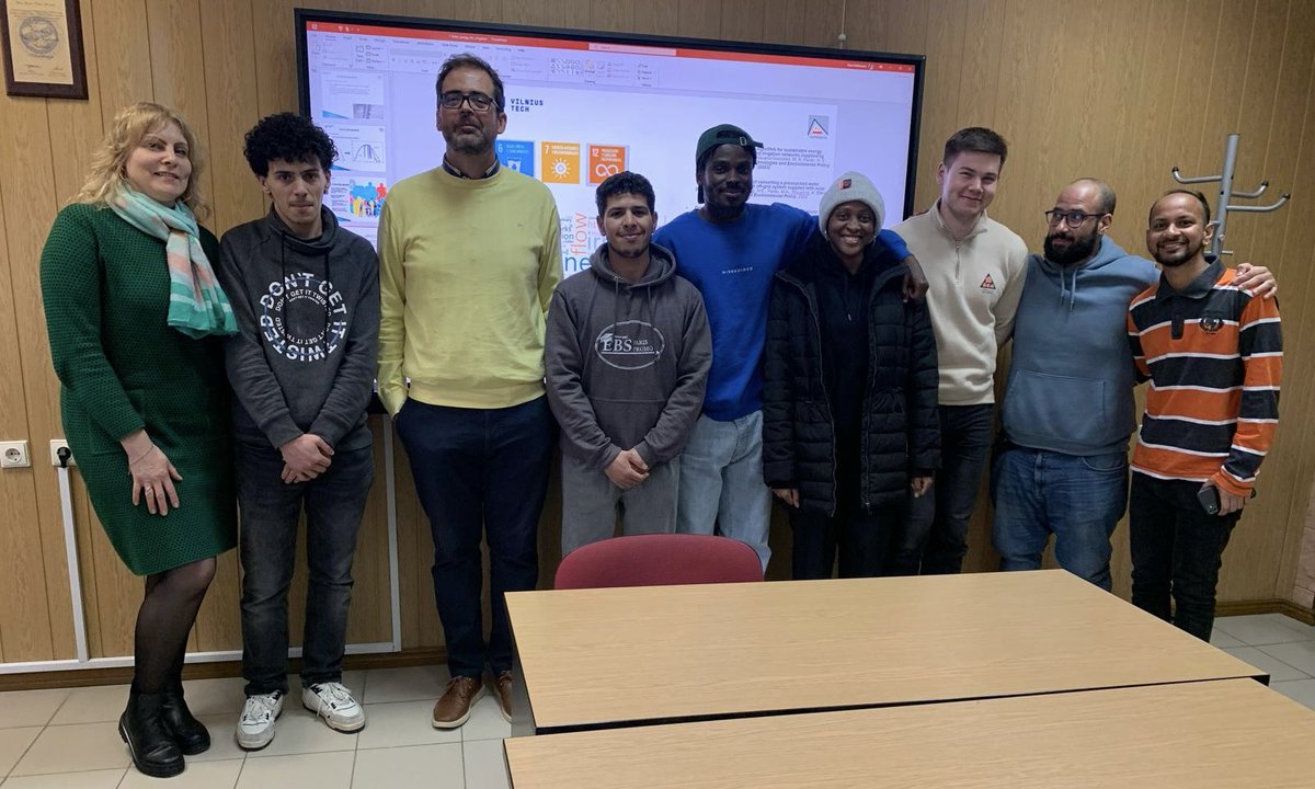 Today I reached my first two hours in #vilniustech with the title “solar energy for irrigation”. I am very pleased to enjoy this opportunity viven By Erasmus+ And to know how to teach for lituanian students. #misalumnoslosmejores <a href="/dic_ua/">dic | Ingeniería Civil UA</a> <a href="/AguaCaminosUA/">AguaCaminosUA</a>