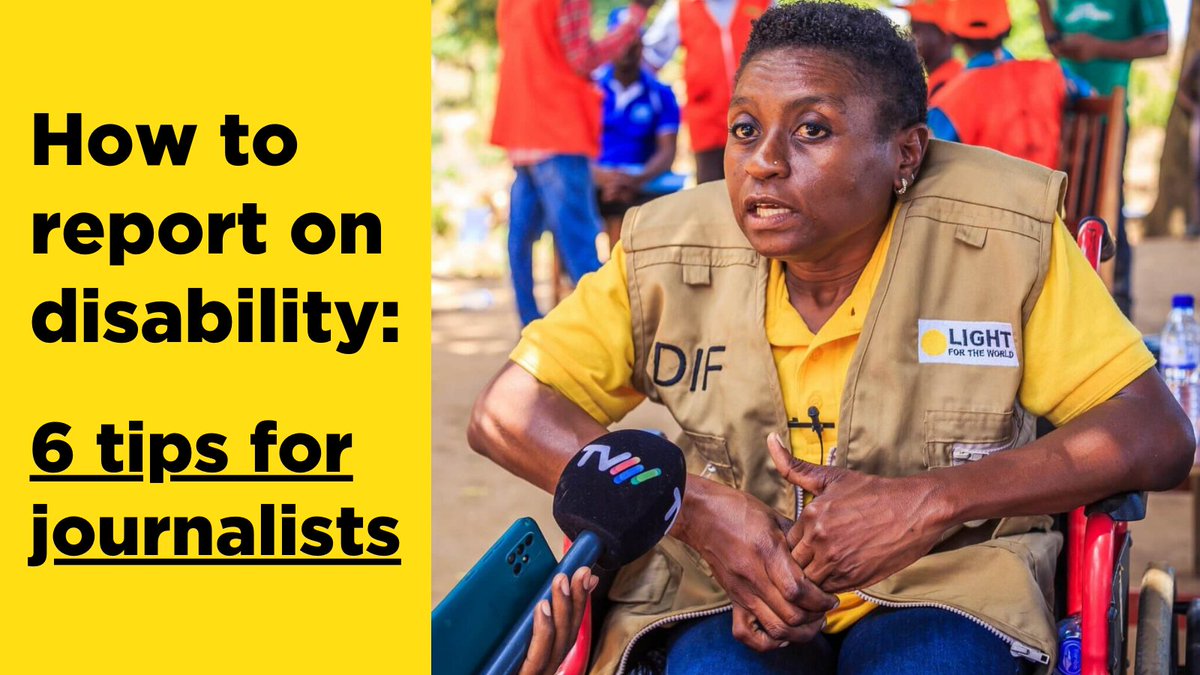 📣 Calling all journalists! Reporting on #Disability? 1️⃣ Use inclusive language 2️⃣ Make accommodations 3️⃣ Let interviewees speak 4️⃣ Challenge stereotypes 5️⃣ Make stories accessible 6️⃣ Seek more disability stories Here's the full guide: bit.ly/3W74tog