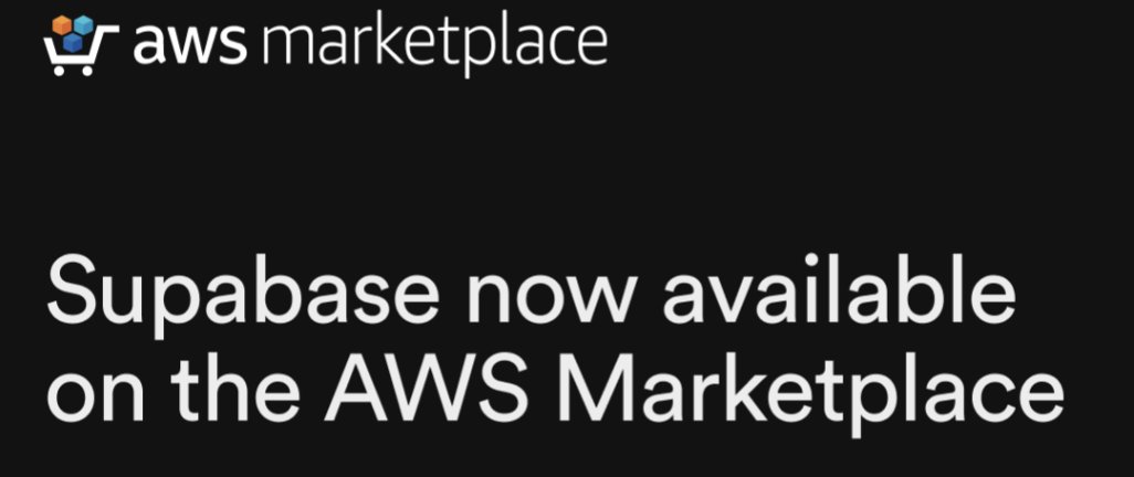 Supabase is now available on the @AWS Marketplace, simplifying Procurement for Enterprise customers supabase.com/blog/supabase-…