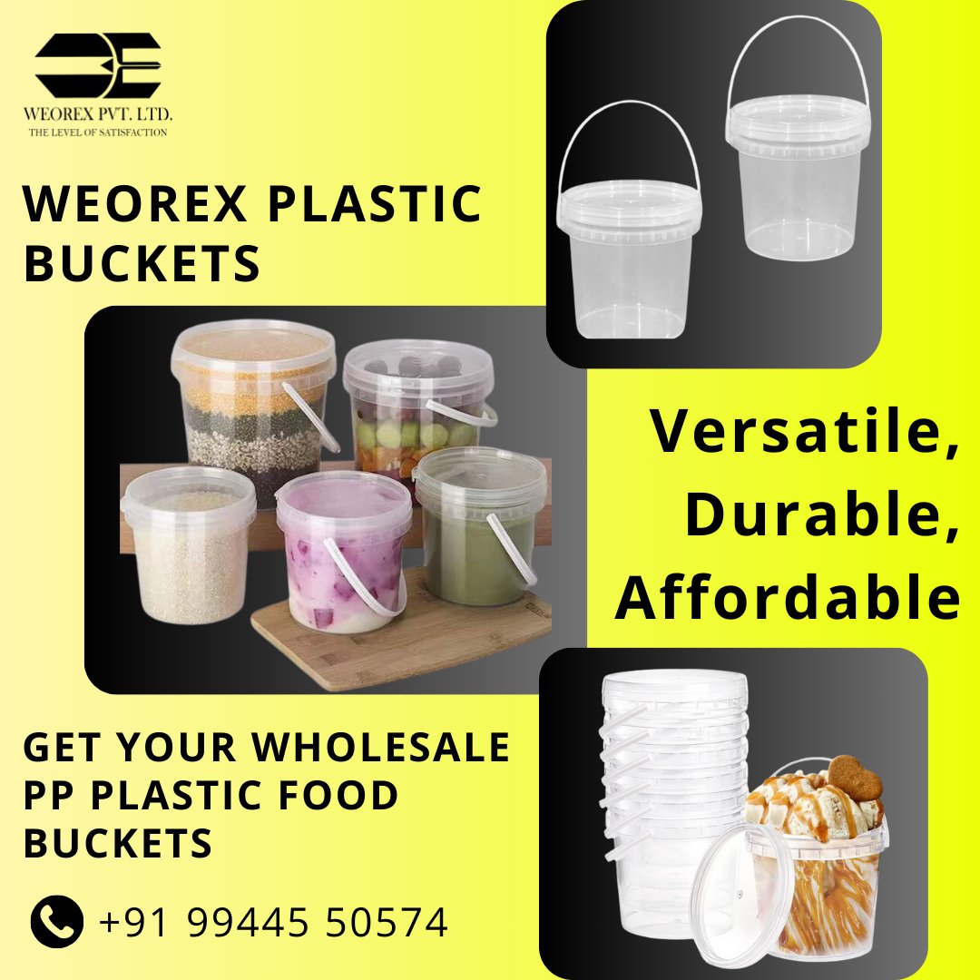 #Weorex offers the best in #storagesolutions, providing #durable #plasticbuckets for all your organizing needs. Our range is perfect for #homeorganization, #industrialstorage, and #securestorage, delivering the quality you can trust.

Ph: +91 99445 50574