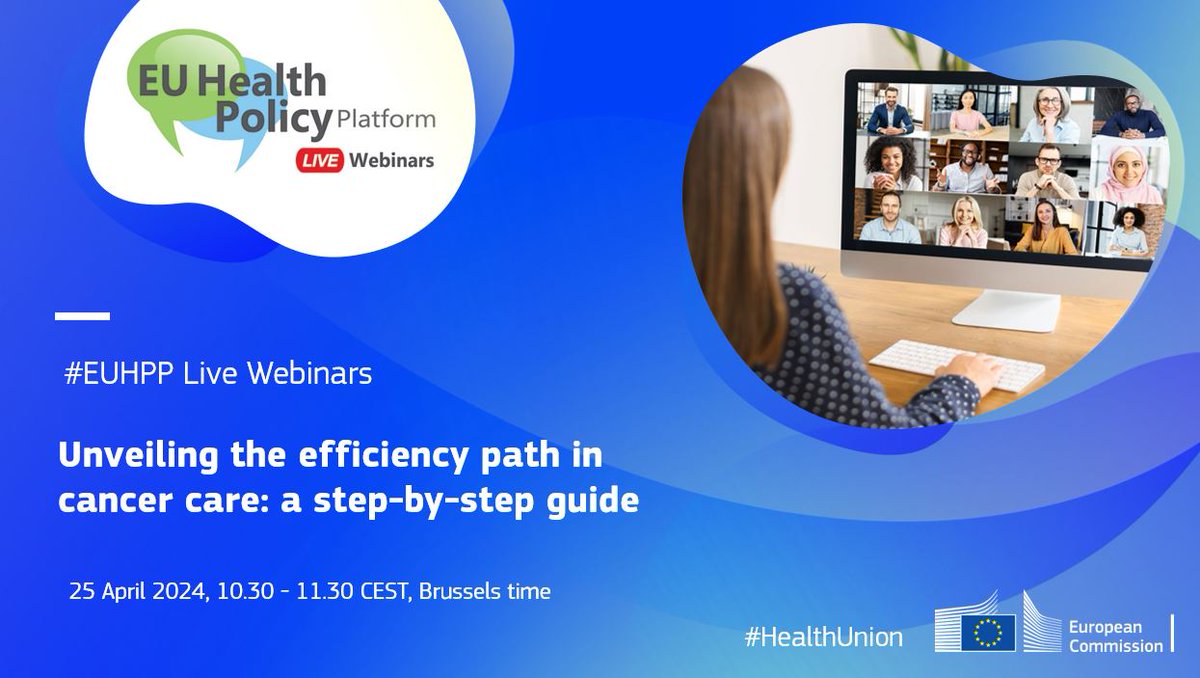 Interested in learning about how to improve cancer care? There is still time to register for our webinar! Join us to learn about key new evidence and insights into improving cancer care. Register here ➡️ shorturl.at/antEK #EUHPP #HealthUnion