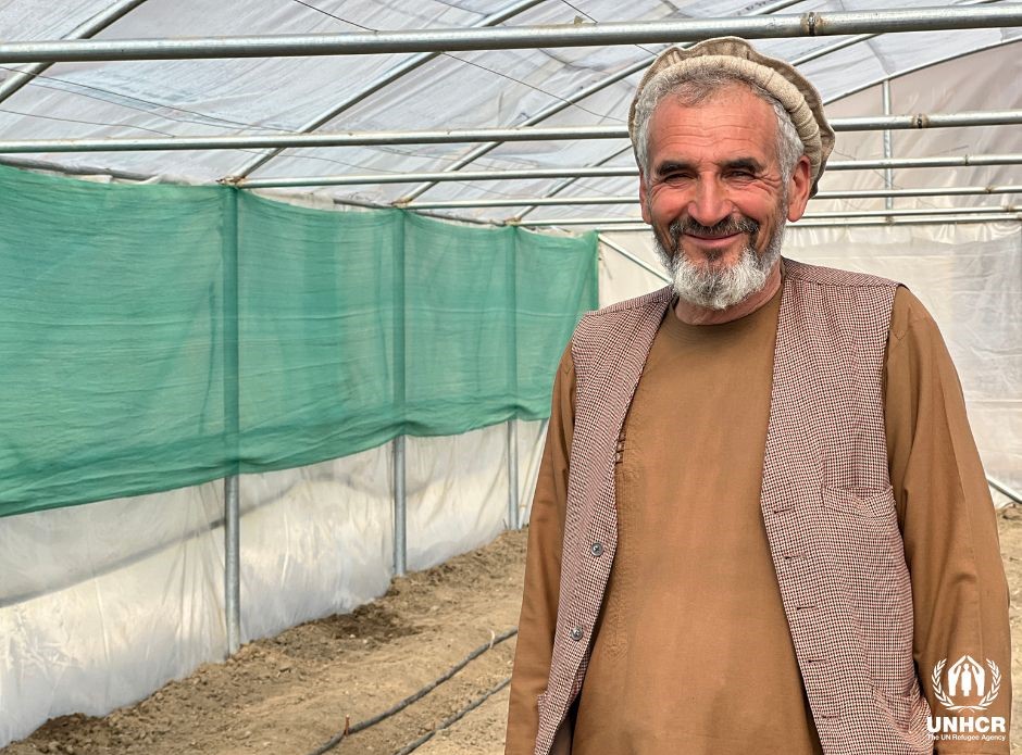 Father-of-11, Mohammad Yasin grows vegetables year-round in his village in Kapisa province under a greenhouse project supported by @Refugees & partner ACHRO. “Now I can grow vegetables the whole year here & support my family with earnings from my crops in the market,” he said.