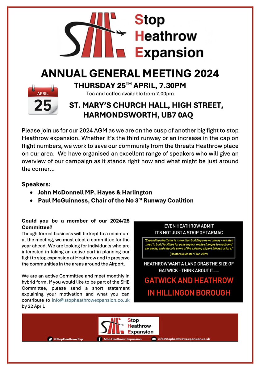 REMINDER: Our AGM takes place on Thursday evening. Join us, @johnmcdonnellMP and @NoR3Coalition to hear more about our campaign over the next year. Full details below