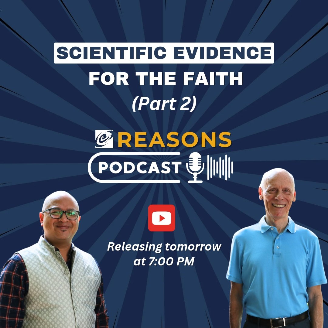 youtu.be/kUCFpxNrDcU?si…

Dear friends, join us tomorrow at 7:00PM IST on YouTube for an exciting discussion with Dr. Hugh Ross, founder and senior scholar of RTB.

Subscribe to our YouTube channel so you don't miss this episode😊

#newpodcast #newepisode #ReasonsToBelieve