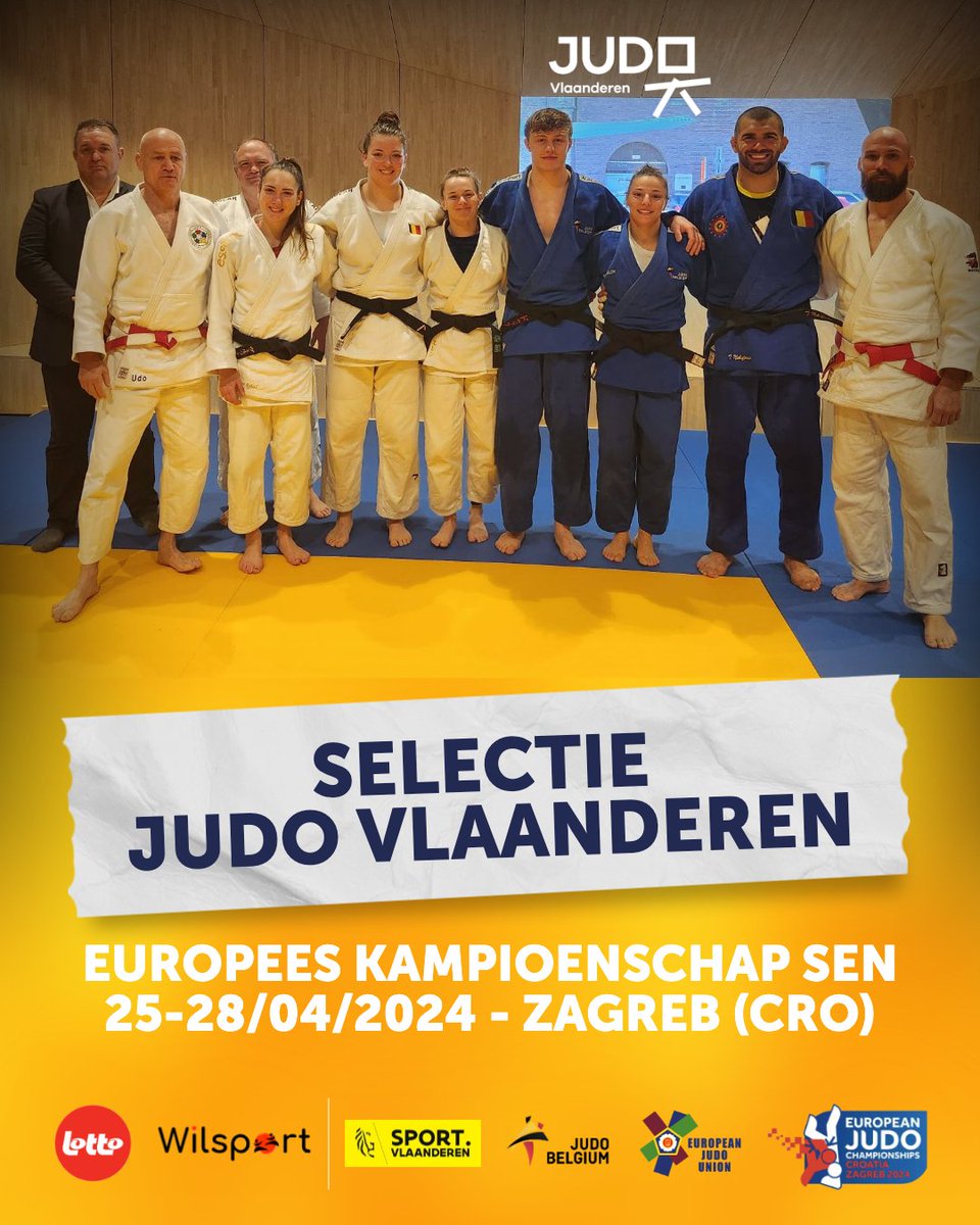 Selectie JV voor 🥋Team🇧🇪naar EK Zagreb 2024
<a href="/sporza/">sporza</a> <a href="/BelgaSport/">BelgaSport</a> <a href="/gvasport/">GVA Sport</a> <a href="/hlnsport/">HLN Sport</a> <a href="/nieuwsbladsport/">Nieuwsblad Sport</a> <a href="/JudoBelgium/">Judo Belgium</a> <a href="/SportVlaanderen/">Sport Vlaanderen</a> <a href="/topsportVL/">Topsport Vlaanderen</a>