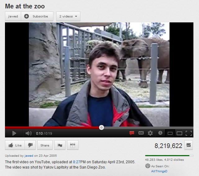 ArenStenslie's tweet image. Today marks the 19th anniversary of "Me at the Zoo", the very first ever @YouTube video. 
#Anniversary #19thanniversary #FirstYouTubeVideo #YouTube #YouTubeAnniversary #YouTube2005 #YouTubeZoo #MeAtTheZoo