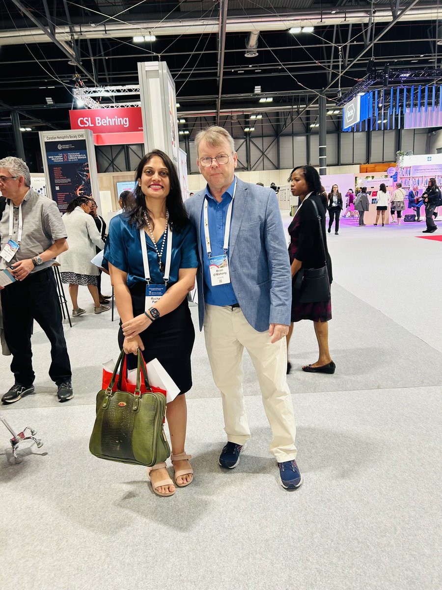 Extremely happy to meet @Brianhemophilia. It's wonderful to meet such experts who have not only revolutionised the field of bleeding disorders but are also extremely supportive, encouraging and kind. 
#WFHCongress2024