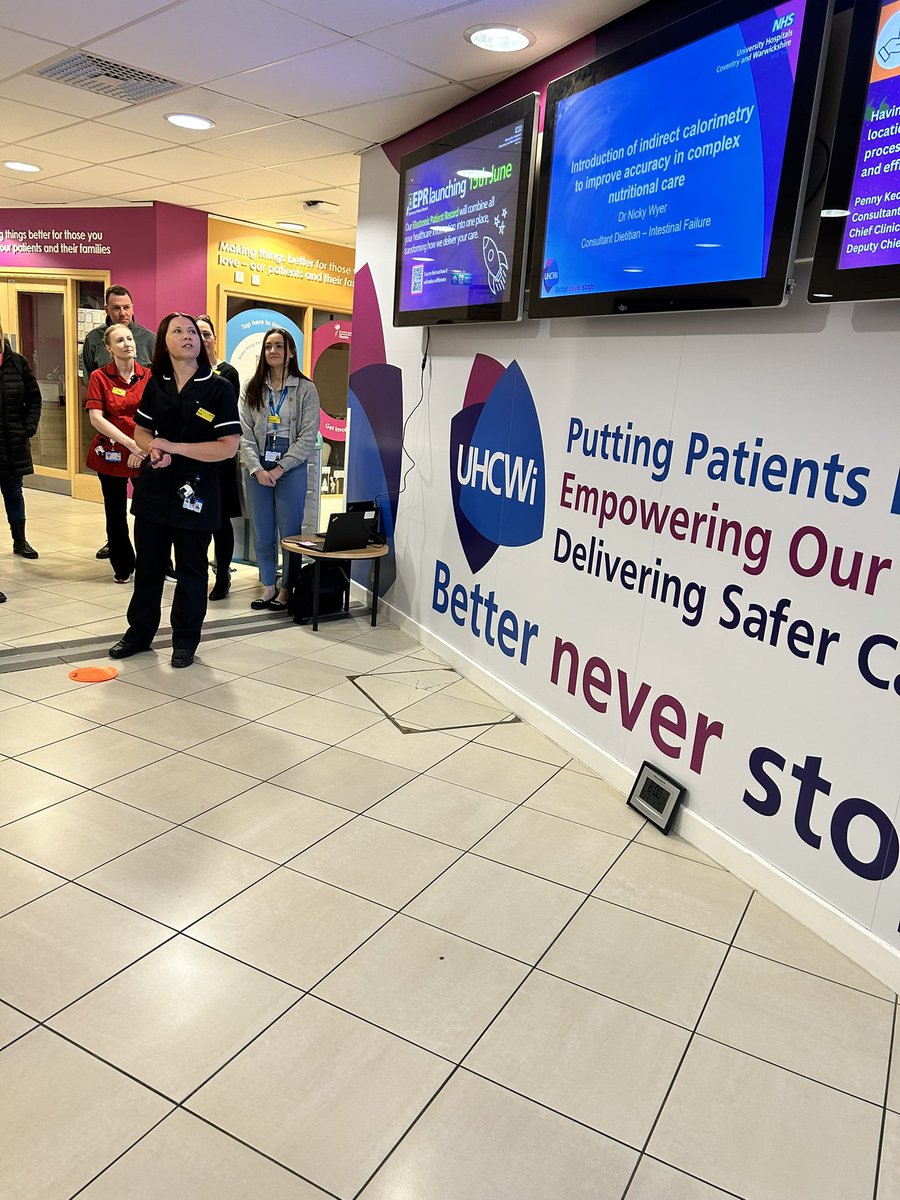 Fantastic presentations at stand up today from @UHCWDietitians @UHCW_SLT on how technology is improving patient experience & personalised care @nhsuhcw @AHPS_UHCW