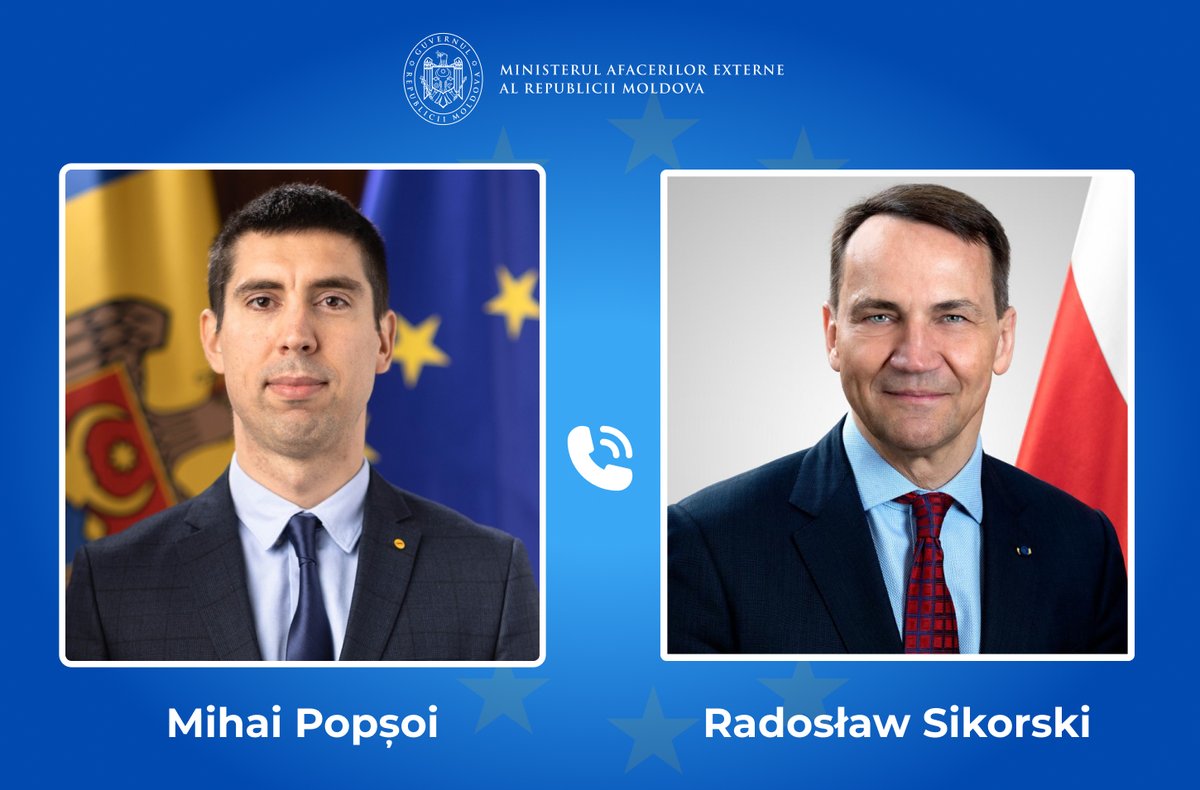 🇲🇩🇵🇱Great call with Poland's MFA, @sikorskiradek! Appreciate our robust political dialogue. Grateful for the invitation and opportunity to enhance our bilateral agenda. Looking forward to deepening our #partnership!