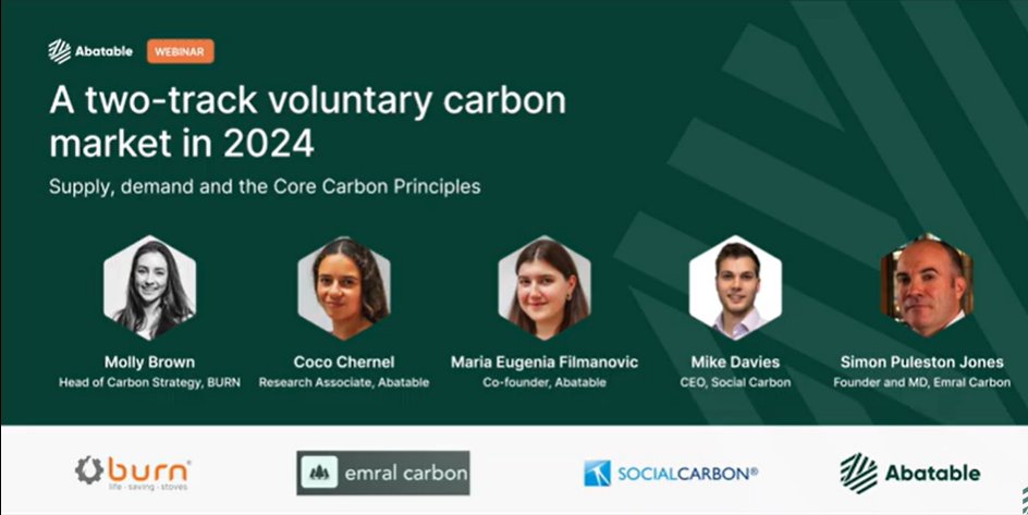 Our head of carbon strategy, Molly Brown was part of the two-track voluntary carbon market in 2024 – supply, demand and the Core Carbon Principles webinar hosted by Abatable. Watch here:abatable.com/webinars/two-t…