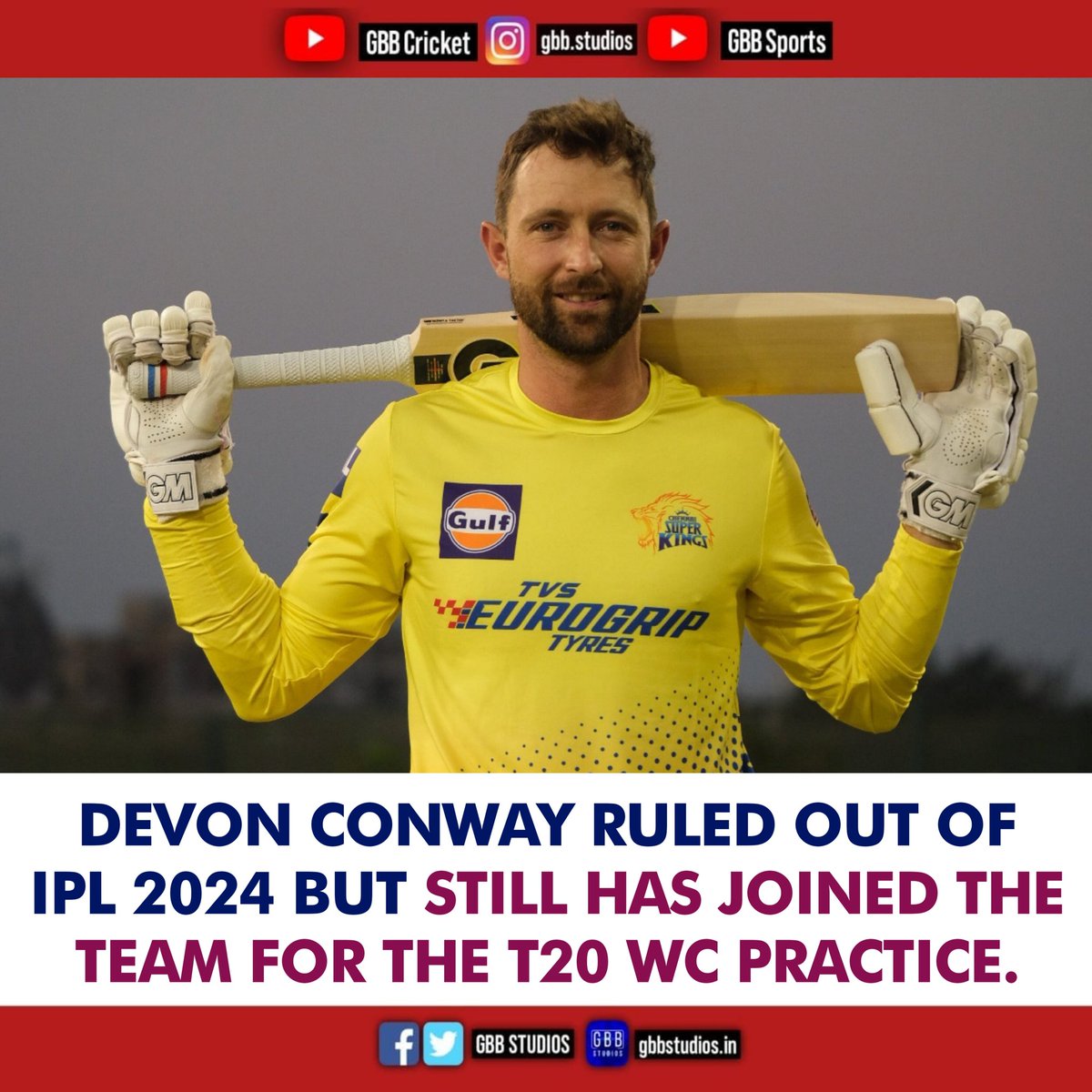 Devon Conway after getting ruled out of IPL 2024, joined CSK for rehabilitation and preparations for the World Cup.

#devonconway #ChennaiSuperKings #CSK #cskvslsg #KLRahul #ruturajgaikwad #shivamdube #ravindrajadeja