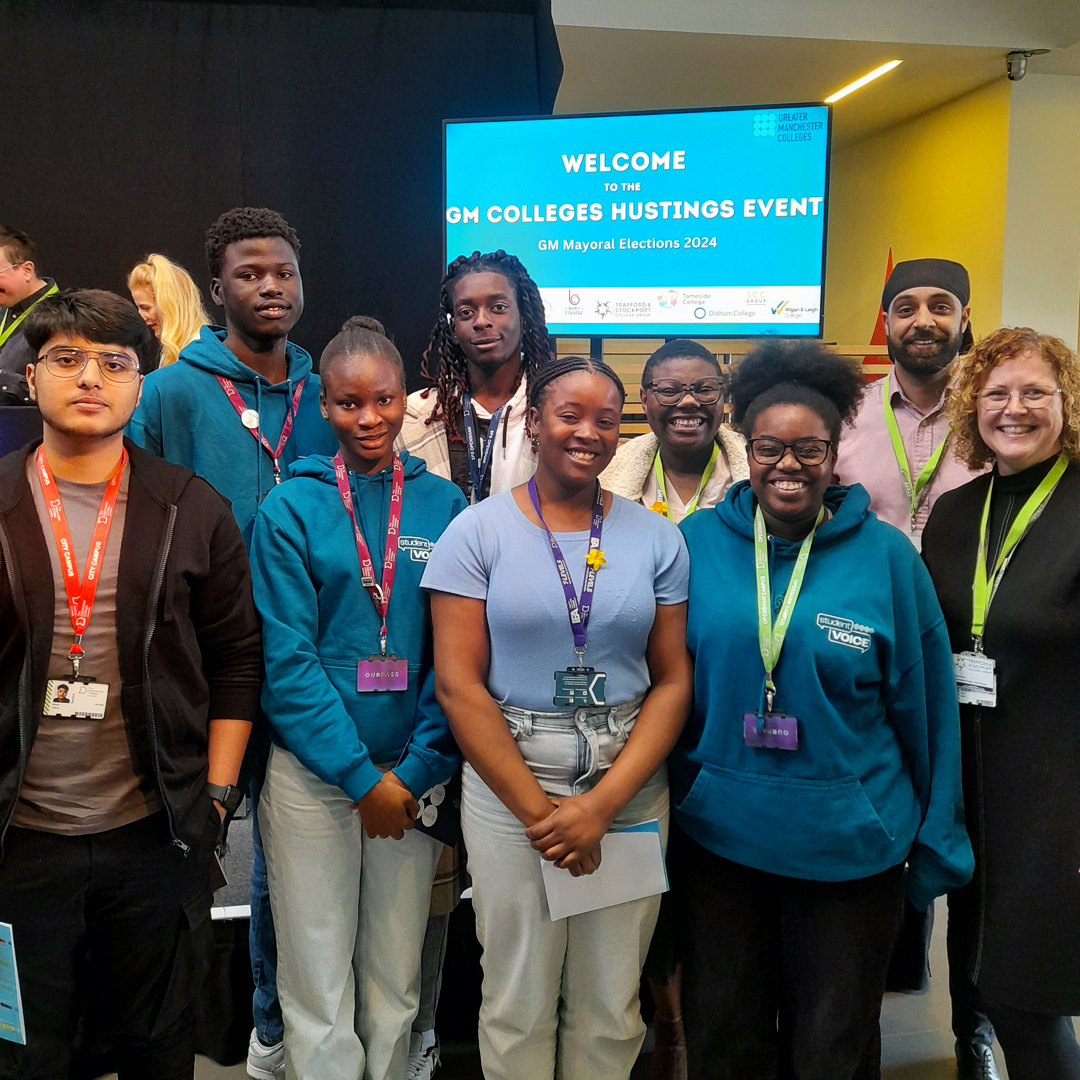 Our students made their voices heard at the @GmColleges Mayoral Hustings, where Blessing seized the opportunity to ask the mayoral candidates how they plan to help young people build their skills. What a fantastic chance to help shape the future of Greater Manchester!