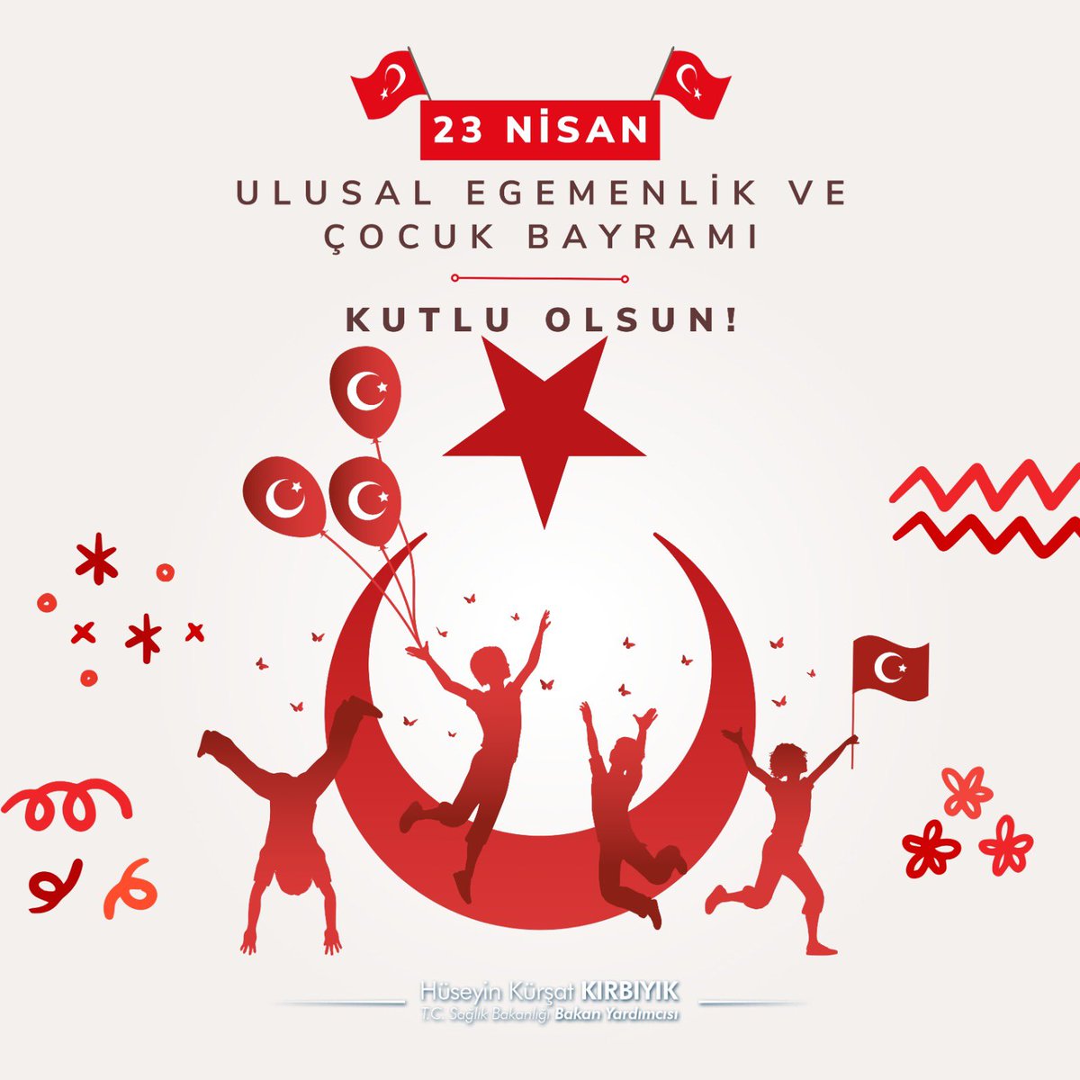 Türkiye Cumhuriyetinin temelinin atıldığı TBMM’nin açılışının 104 üncü yıldönümü ile Ulusal Egemenlik ve Çocuk Bayramımız kutlu olsun.