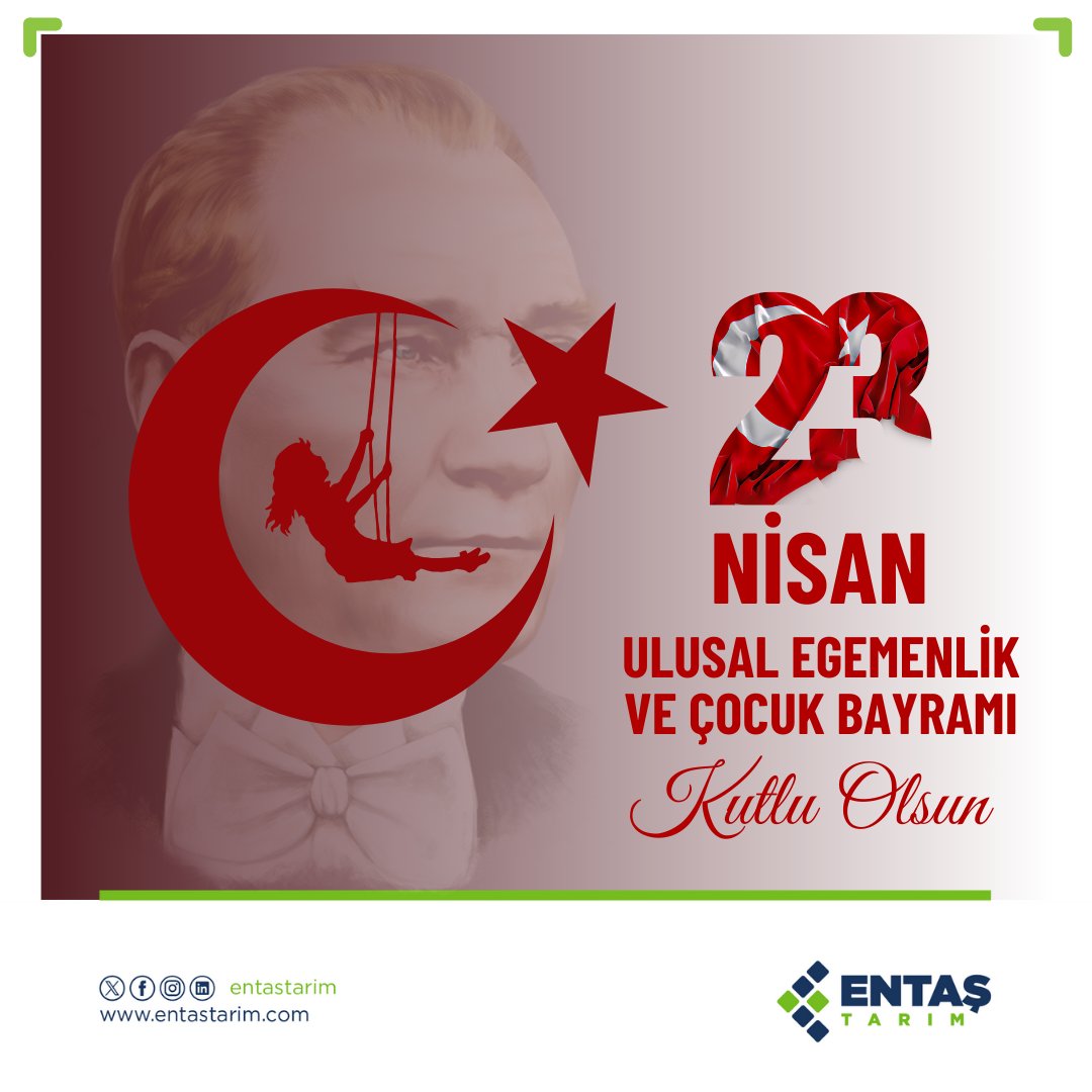 entastarim's tweet photo. 23 Nisan Ulusal Egemenlik ve Çocuk Bayramı Kutlu Olsun.

🌐 https://t.co/GpnJwrjnbf
🌐 https://t.co/jIbVlFcALD

#23nisan #23nisanulusalegemenlikveçocukbayrami #23nisankutluolsun https://t.co/wR1rE0ZzRL