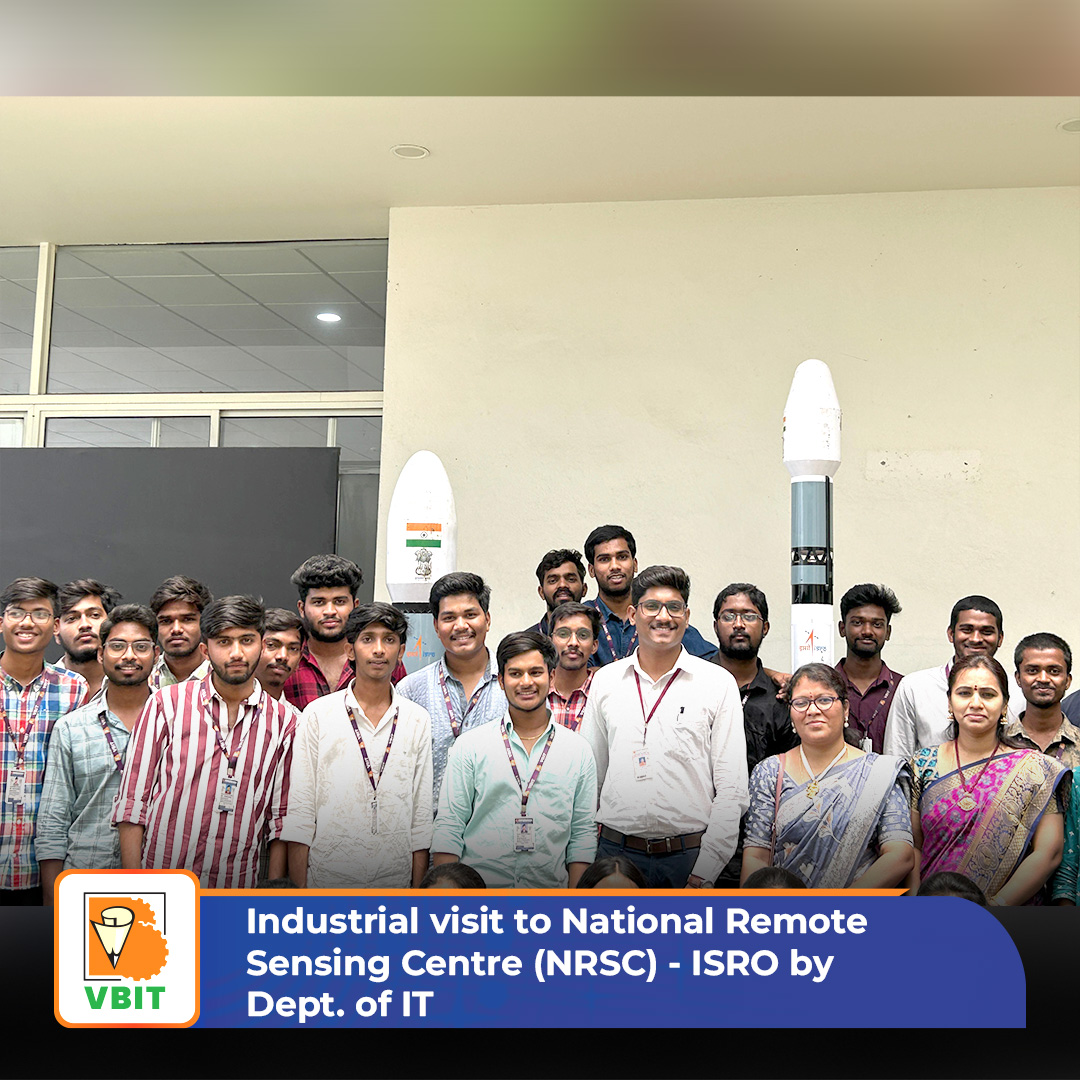Embarking on an enriching journey! The Department of #InformationTechnology recently organized an #IndustrialVisit to the #NationalRemoteSensingCentre (NRSC) - #ISRO.

#VBIT #NRSC #ITDepartment #LearningExperience #IT #LearningExperience #LearningSkills #SkillsDevelopment #Skills
