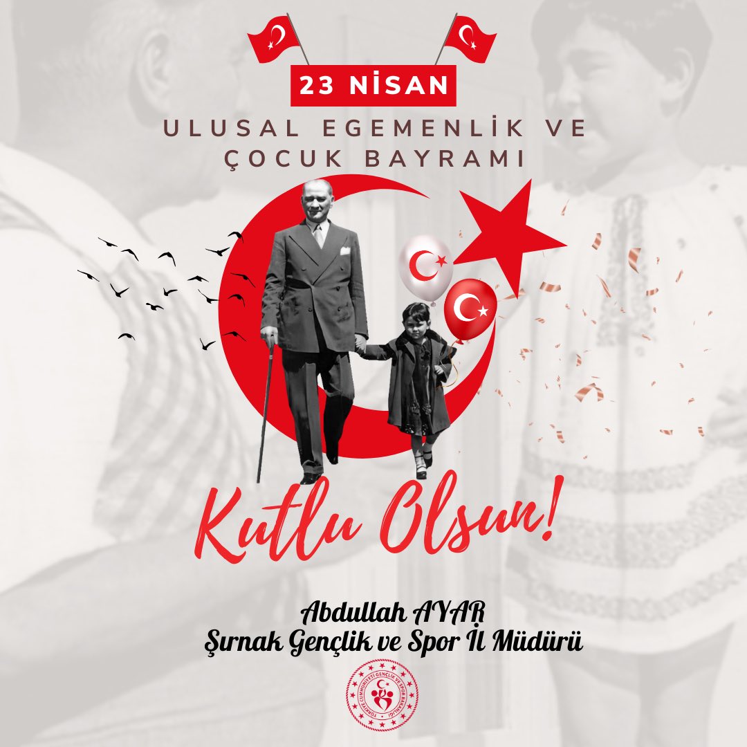 Türkiye Büyük Millet Meclisimizin Açılışının 104. Yılı Ve Gazi Mustafa Kemal Atatürk’ün Geleceğimizin Teminatı Çocuklarımıza Armağan Ettiği 23 NİSAN ULUSAL EGEMENLİK VE ÇOCUK BAYRAMI KUTLU OLSUN!🇹🇷