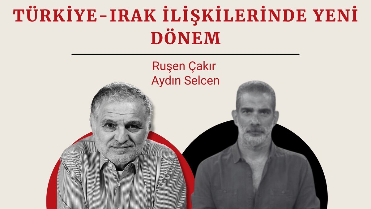 🔻 Türkiye-Irak ilişkilerinde yeni dönem

💬 Ruşen Çakır’ın konuğu Aydın Selcen

⏰ 18:00’de #Medyascope’ta 

@cakir_rusen | @AydnSelcen