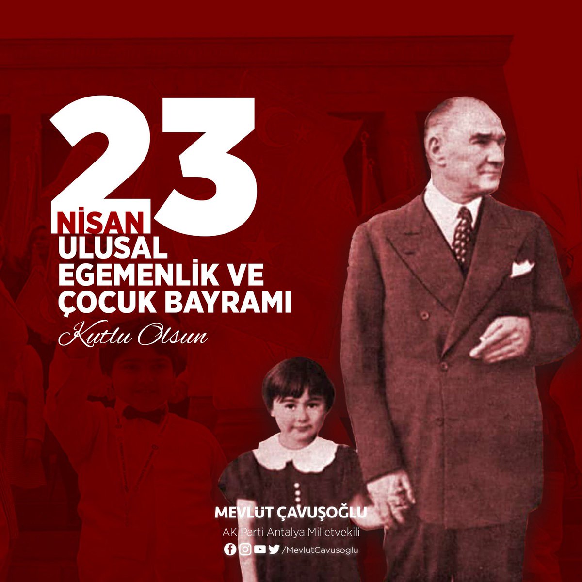 Gazi Meclisimizin 104. Kuruluş Yıldönümü ve tüm dünya çocuklarının 23 Nisan Ulusal Egemenlik ve Çocuk Bayramı kutlu olsun! 🇹🇷 #23Nisan❤