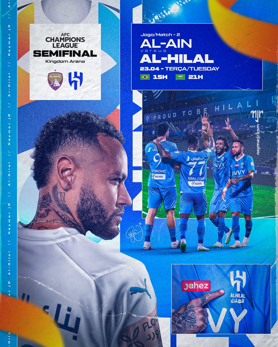 A semifinal da AFC Champions League se aproxima do fim, e nesse decisivo segundo confronto entre o @Alhilal_FC e Al Ain, os ‘Blues’ buscam a classificação em casa, perante sua torcida, no Kingdom Arena. Boa sorte ao time! 🔵⚪⚽️ ⚡ Al-Hilal 🆚 Al Ain 🏆 AFC Champions League -…