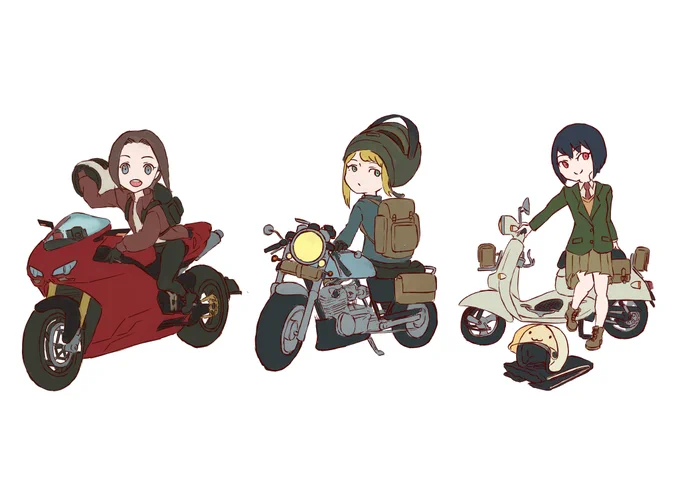 以前描いた車やバイク創作では乗り物を乗りこなすキャラをたくさん登場させる予定です#イラスト 