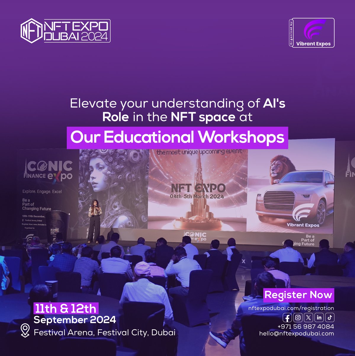 🤖 Dive deep into AI's role in NFTs at NFT Expo Dubai 2024. Elevate your understanding with our educational workshops. Don't miss out! 
#NFTExpoDubai #AI #NFTs #TechEducation 🚀💻🎓