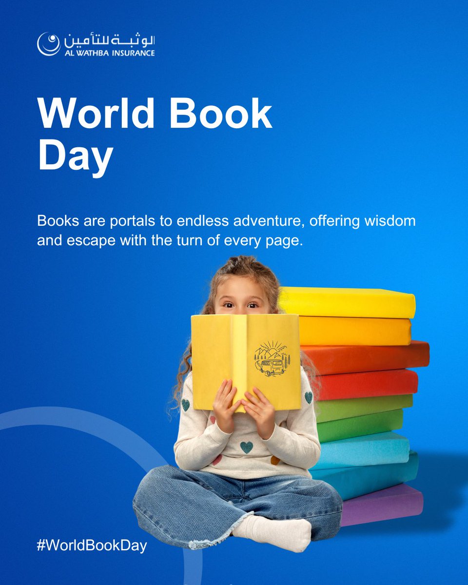WathbaInsurance's tweet photo. Unwrap a new adventure this World Book Day! What's on your reading list? Drop a recommendation below. 📚🚀
 
#WorldBookDay #Literature #ReadMore #BookRecommendations #TransformativeBooks #PersonalGrowth
📚 https://t.co/mPTe7puo8Y