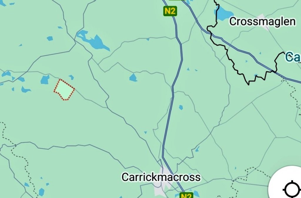 Corr na Sasanach (round hill of the Englishmen/hired soldiers) is in Monaghan.

They used to say 'from Carrickmacross to Crossmaglen/you'll find more rogues than honest men' - the soldiers based on this hill were probably sent there to stop their hijinks.
