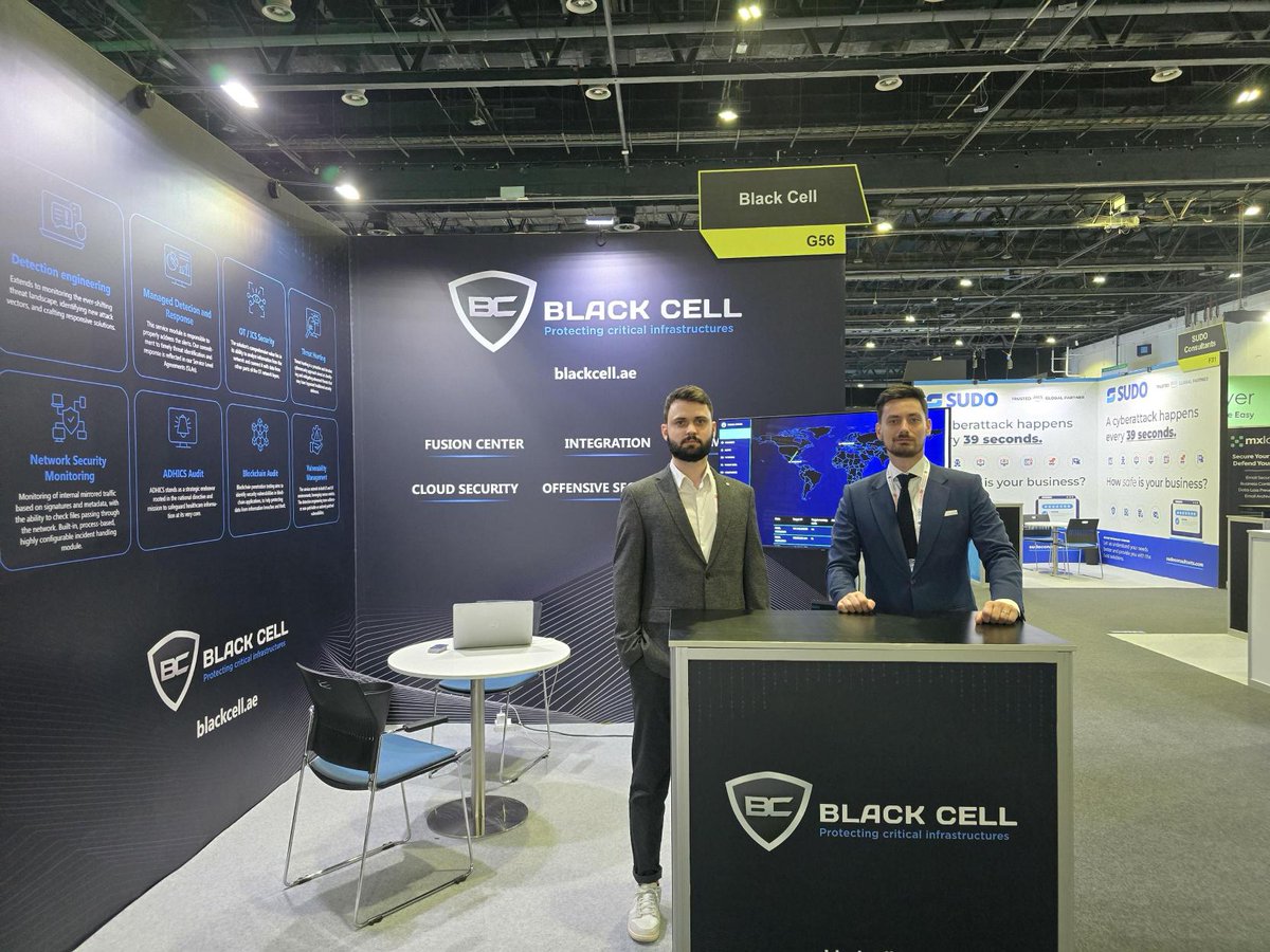 🚀Join us at @GISECGlobal in Dubai and meet Black Cell at stand G56! Get ready to explore cutting-edge cybersecurity solutions and innovative technologies that empower your digital defenses. See you at stand G56! Let's shape the future of cybersecurity together. #BlackCell |