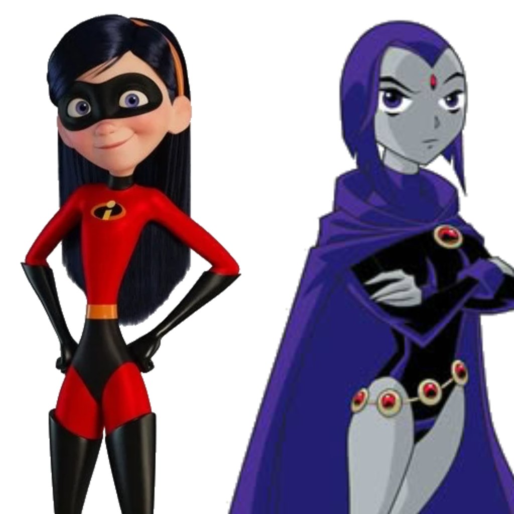 Violet Parr and Raven

#TheIncredibles #Incredibles #TeenTitans #Disney #pixar #CartoonNetwork #DC