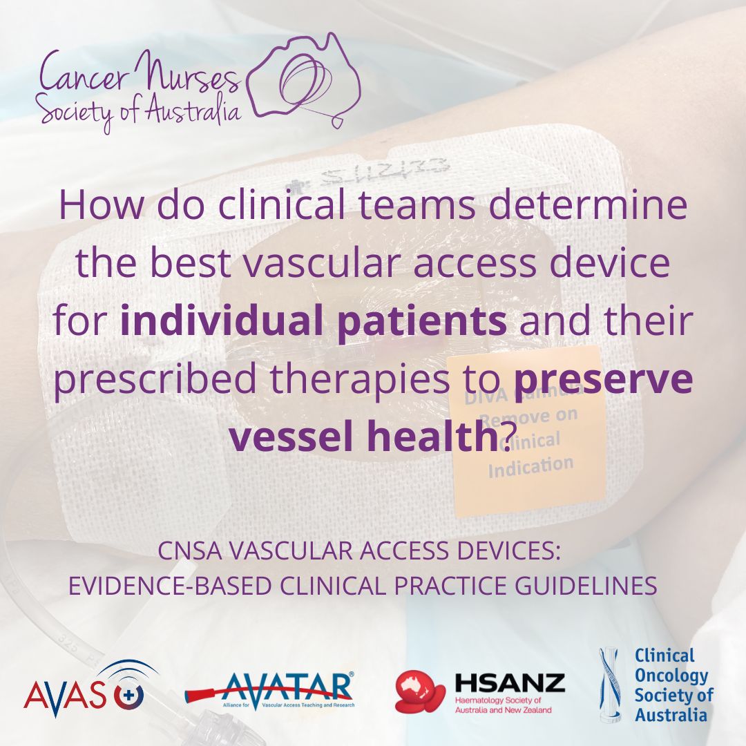 Vascular Access Devices: Evidence-Based Clinical Practice Guidelines detail graded & endorsed recommendations to guide clinical practice and provide an improved experience for #vascularaccess management for patients with cancer. Read the full guidelines bit.ly/4b7uUhI