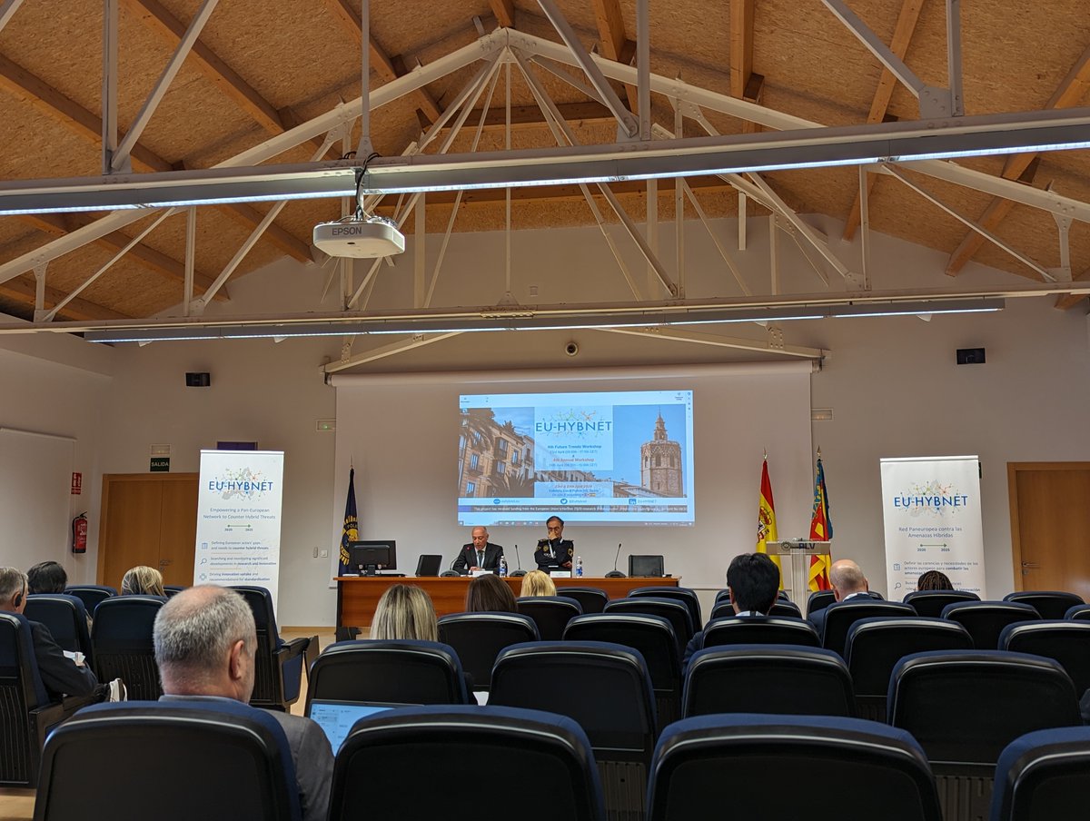 EU-HYBNET Project (@euhybnet) on Twitter photo Our 4th Future Trends Workshop has opened! Mr Jesús Carbonell Aguilar and Mr José Vicente Herrera Arrando, from the <a href="/policialocalvlc/">PoliciaLocalValència</a> welcome our participants and highlighted how important the EU-HYBNET project is. Follow this thread for live updates of our #FTW2024! Our 4th Future Trends Workshop has opened! Mr Jesús Carbonell Aguilar and Mr José Vicente Herrera Arrando, from the <a href="/policialocalvlc/">PoliciaLocalValència</a> welcome our participants and highlighted how important the EU-HYBNET project is. Follow this thread for live updates of our #FTW2024!