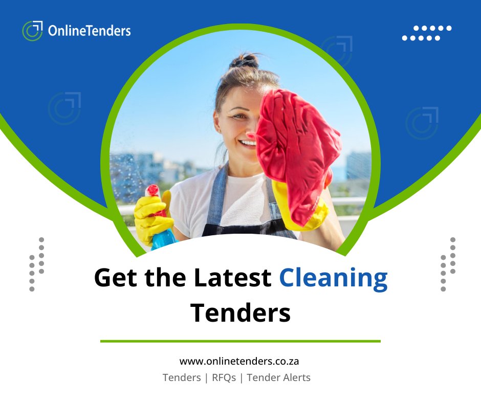 New Cleaning Tenders and Business Opportunities:
- Cleaning services for a period of 24 months.

#cleaning #cleaningservice #cleaningcompany #dailytenderalerts #tenders #onlinetenders 

Visit the OnlineTenders website to find the latest Cleaning tenders:
onlinetenders.co.za/tenders/south-…