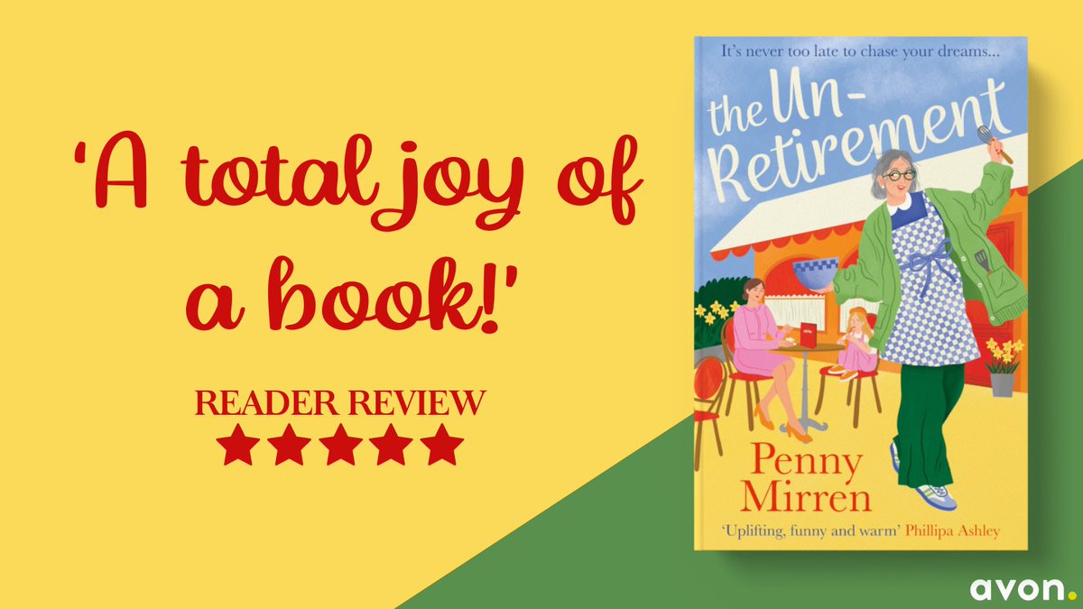 My debut is released 1 MONTH today! #TheUnretirement in emojis: 👩‍🍳🍽️🐶😼⚖️ 🍰🥘🌈🧑‍🧒‍🧒🥰😀💗 For feel-good fiction about family, community and chasing your dreams - no matter your age, pre-order now: tinyurl.com/47h39ab8 #TuesNews @RNAtweets #newfiction #booktwitter