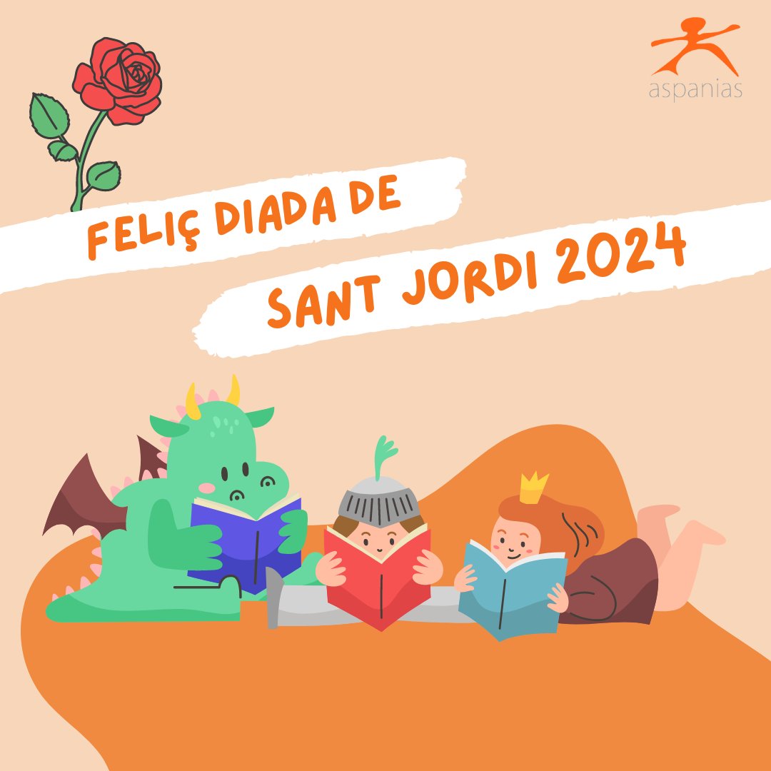 Aspanias's tweet photo. 🌹📖😁 Des d’Aspanias, volem desitjar-vos una diada de Sant Jordi plena de llibres i somriures!
👉 Recorda que, si passes pel SAT Cartagena aquests dies, pots pintar una rosa o un llibre i els penjarem al nostre centre🧡
#SantJordi2024 #SAT #CDIAP #Aspanias https://t.co/7V7x10tMkc