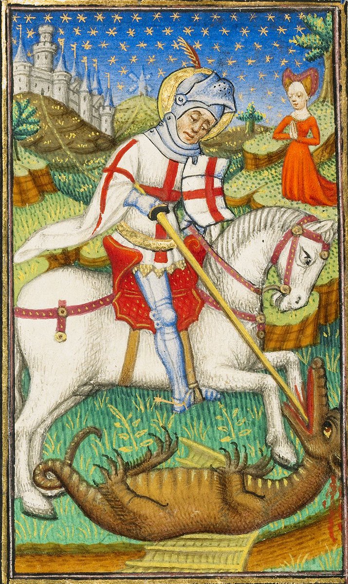 Happy St. George's Day! 🏴󠁧󠁢󠁥󠁮󠁧󠁿 St. George was born in Lincolnshire. He loved a pie and a pint after a long day of dragon-slaying, and always got his round in. He voted Leave at the referendum, and his favourite composer was Elgar. A great English hero 🏴󠁧󠁢󠁥󠁮󠁧󠁿🏴󠁧󠁢󠁥󠁮󠁧󠁿🏴󠁧󠁢󠁥󠁮󠁧󠁿