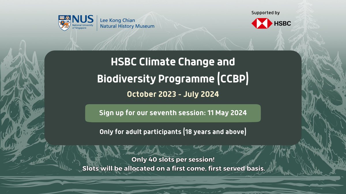 Ever wondered about what climate change is and what it means for biodiversity? Well, wonder no more! Sign up for our public workshop on 11 May to learn about the basics of climate change and its impacts on biodiversity! 🔗 : forms.office.com/r/eb4UDkNBeg