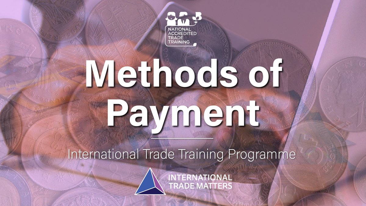 Methods of Payment when trading internationally - there is more to this subject than you may think. Join Mike Court next Tuesday morning (30th) for an AM online training course that is essential for accounts, export and sales teams! zurl.co/R8lz #payment #global