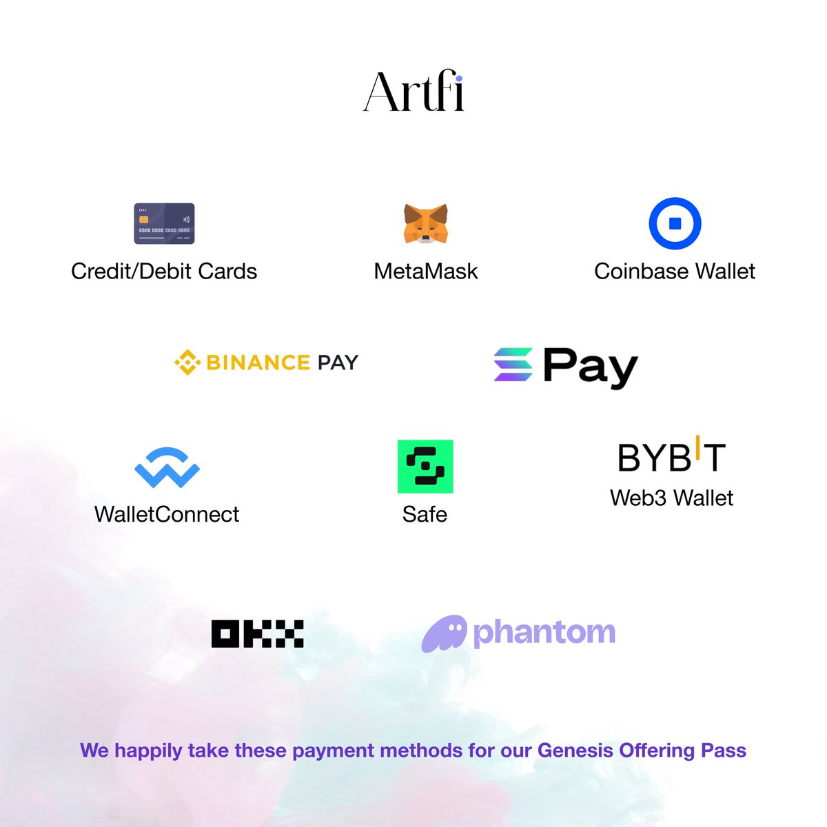 Great news! We're making art investment easier by letting you pay your way. You can use your preferred payment method. We accept both fiat and crypto! Take a look at our supported wallets and payment options. #CryptoPayments #FiatFriendly 🚀💳
