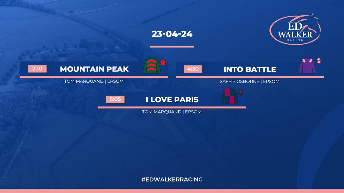 Three runners today @EpsomRacecourse 🤞🏼#EdWalkerRacing