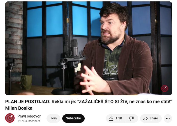 Један храбар адвокат одбранио је мајку и три сина из канџи најгоре и најопасније мафије. Колико ће сада храбрих колега правника стати уз њега да га бране од корумпираног система, који из освете жели да му одузме лиценцу, да му одузму посао, хљеб? Подршка Босики!