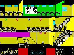 Favourite Speccy games… Skool Daze, ‘84 I’d get home from school, watch Grange Hill, & go back to virtual skool to play this. An inventive concept, it didn’t fit in to a genre as such & was Bully before its time. The sequel passed me by for some reason #zxspectrum #retrogaming