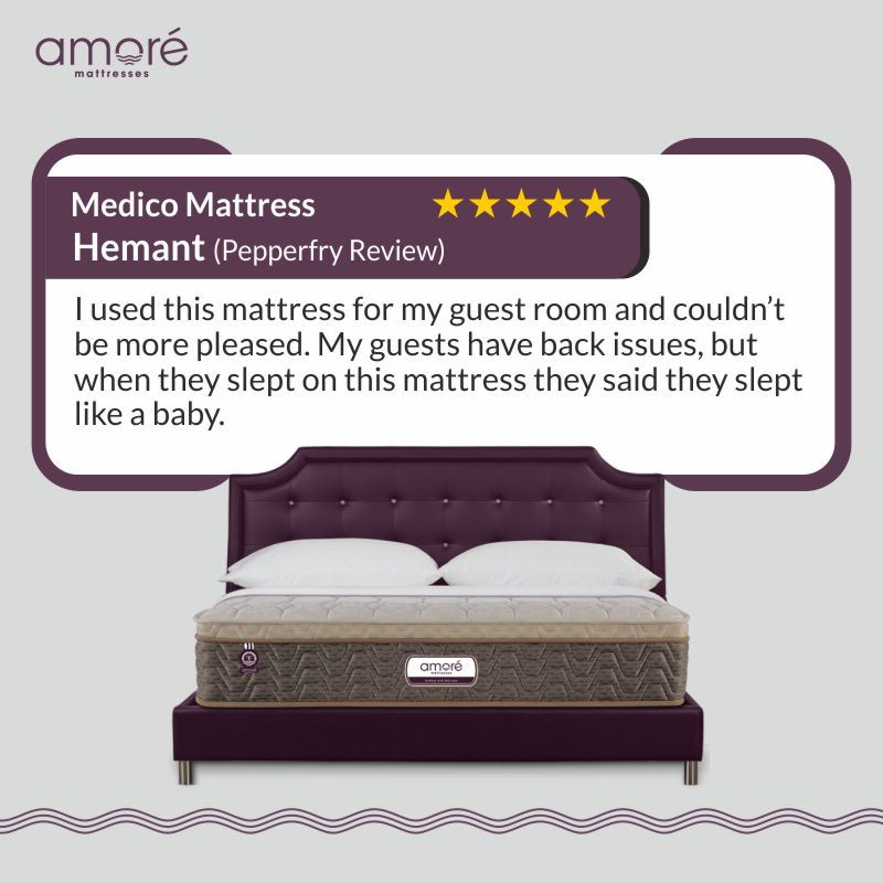 Mr. Hemant, Thank🙏you for choosing #Amoremattress. Your #feedback means the world to us, and we appreciate you taking the time to share your experience. 

Visit, amoremattress.com/products/medic…

#MedicoMattress #CustomerReview #productreview #comfortsleep #Sleep #Feedback