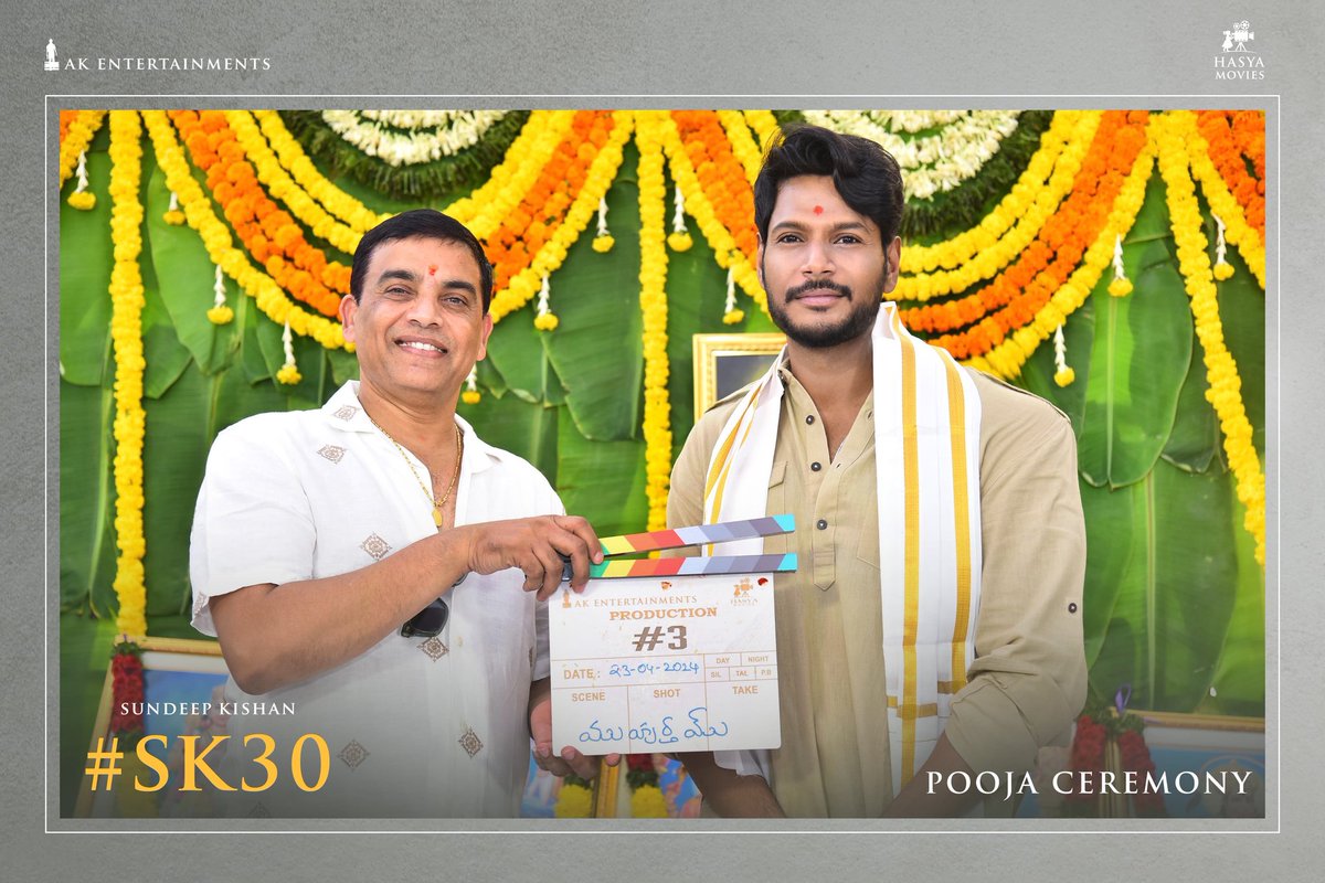 #SundeepKishan's #SK30 Pooja Ceremony.