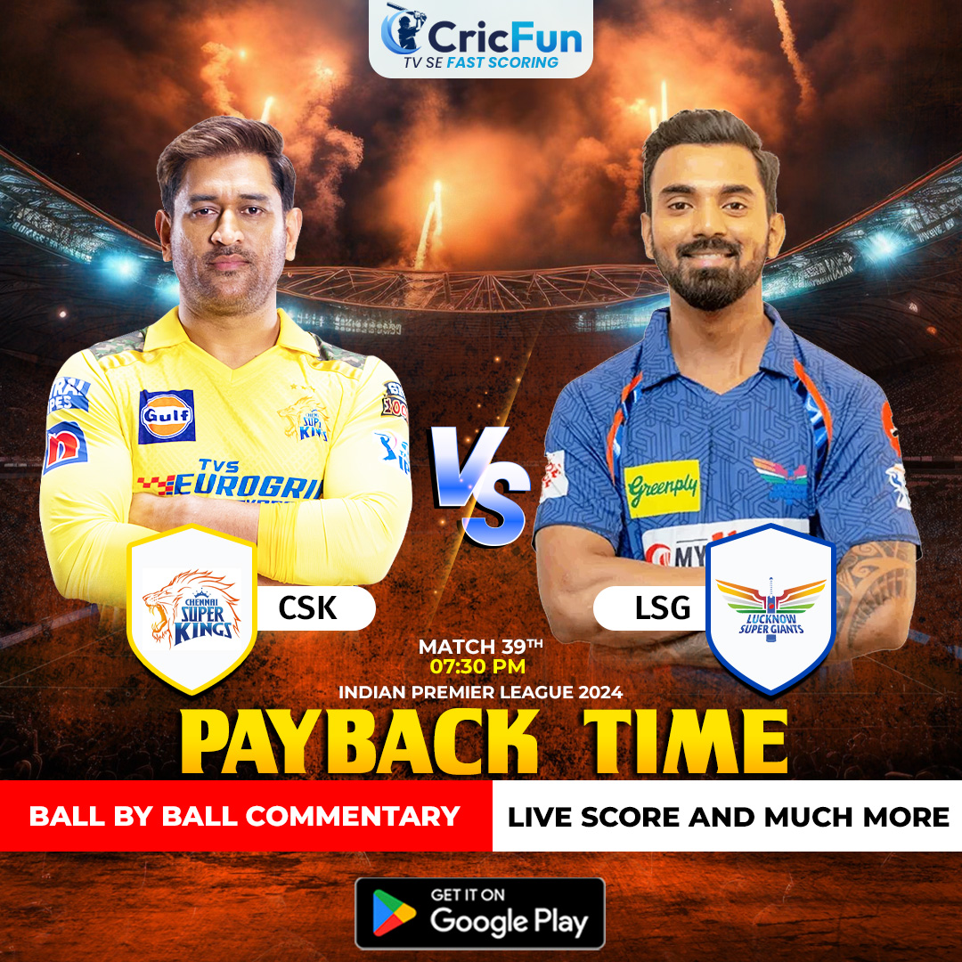 #LucknowSuperGiants💙 got the better of #CSK💛 in match 34. What will happen when both sides face each other in the match 39 of #IPL2024🏆 on Tuesday at #Chepauk🏟️. Who will rise on occasion this time?🤔? Enjoy this clash with @Cricfun💪. #KLRahul #MSDhoni #CSKvsLSG #Cricket