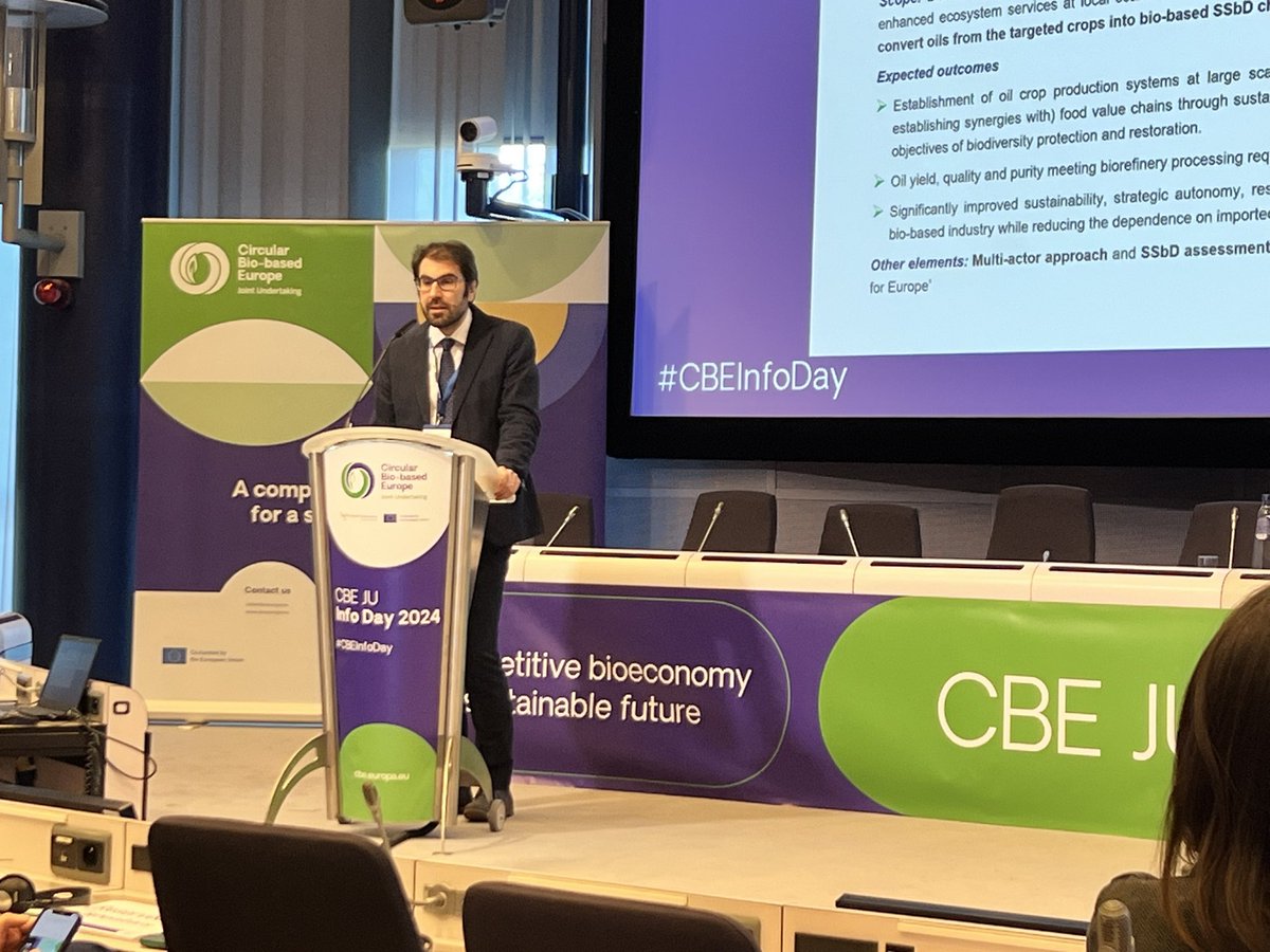 BIC’s Samuele is at today’s @CBE_JU Info Day explaining the topics in this year’s call - the 2nd largest open call in the history of the #biobased Joint Undertaking