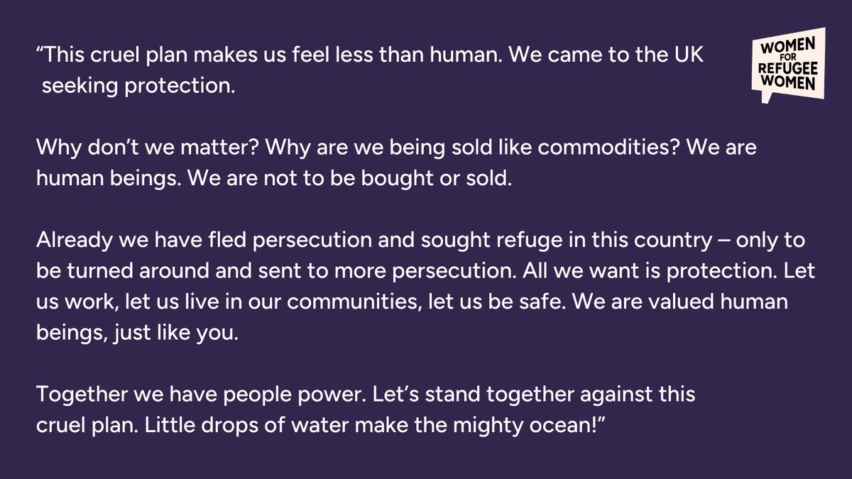 4refugeewomen's tweet image. 🚨BREAKING: The Government&apos;s cruel Rwanda Bill has PASSED in Parliament.

We are extremely disappointed and angry. But the fight continues.

Refugee and asylum-seeking women in our network share:

1/